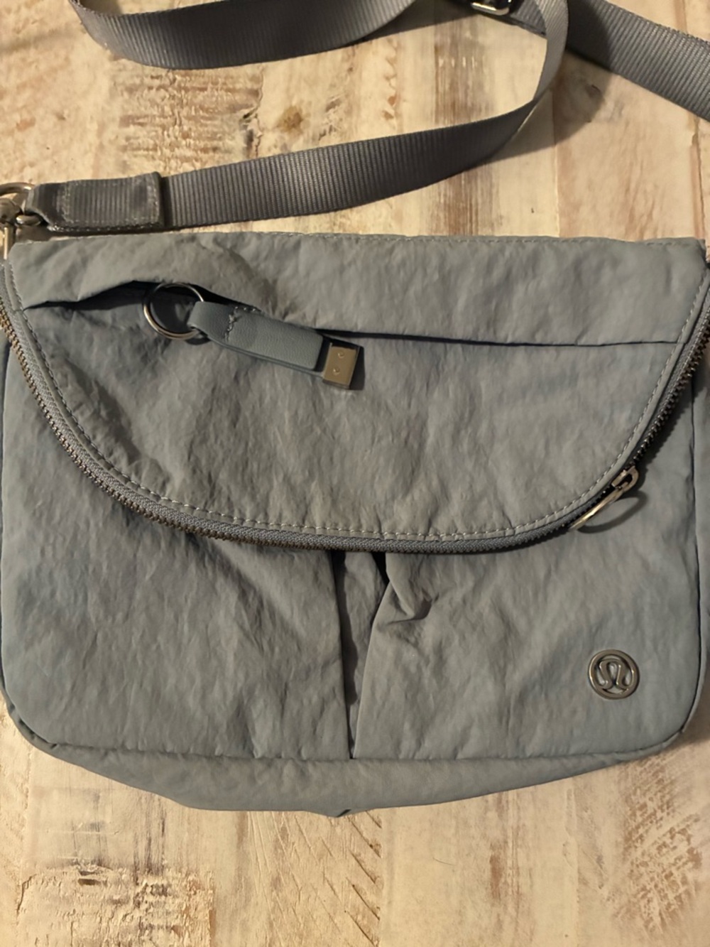 Lululemon” All Night Festival Bag” Messenger Bag light blue